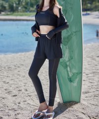 TeddyShop/テディショップ Teddyshop レディース水着 長袖ハイネックジップラッシュガード+長レギンス+タンキニ 4点セット [大きいサイズ有]【返品不可商品】/508181110