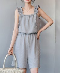 TeddyShop/テディショップ Teddyshop レディース水着 ギャザーフリルがくしゅっと可愛い。サロペ風オールインワンラッシュガード/508181134