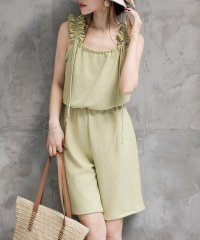 TeddyShop/テディショップ Teddyshop レディース水着 ギャザーフリルがくしゅっと可愛い。サロペ風オールインワンラッシュガード/508181134
