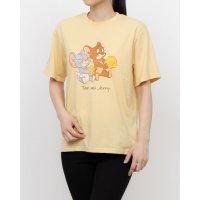 NOBRAND/ノーブランド no brand レディース 半袖Tシャツ Tom&Jerryフロントグラフィック(ジェリー&タフィー) ALW－25198/508181187