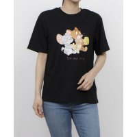 NOBRAND/ノーブランド no brand レディース 半袖Tシャツ Tom&Jerryフロントグラフィック(ジェリー&タフィー) ALW－25198/508181189