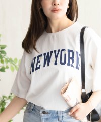 MAC HOUSE/マックハウス Mac－House フラワー刺繍カレッジTシャツ/508181270