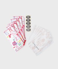  LAURA ASHLEY/【WEB限定／お配りギフトにおすすめ！／ラッピング資材付き】アルファベット総柄 タオルハンカチ 5枚セット/508181290