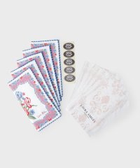  LAURA ASHLEY/【WEB限定／お配りギフトにおすすめ！／ラッピング資材付き】ウェストウェルバンチ柄 プリントタオルハンカチ 5枚セット/508181293