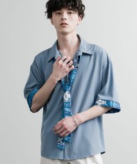 Rocky Monroe/ロッキーモンロー Rocky Monroe カジュアルシャツ 半袖 メンズ レディース ブラウス ネクタイ付き オーバーサイズ ルーズ ゆったり 羽織り ワンポ/508181294