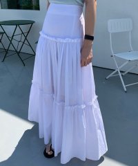 TeddyShop/テディショップ Teddyshop レディース ふわっと風に舞う。ハイウエストティアード切替ロングスカート/508181332