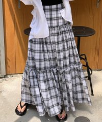 TeddyShop/テディショップ Teddyshop レディース ふわっと風に舞う。ハイウエストティアード切替ロングスカート/508181332