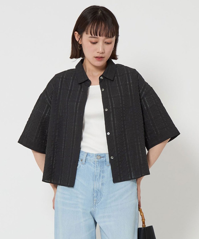 セール 30%OFF】ポコポコ シアー チェック シャツ(508181348