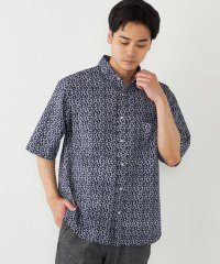 SHIPS Colors  MEN/SHIPS Colors:〈洗濯機可能〉リップル プリント ワイドカラー ショートスリーブ シャツ/508181557