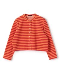 TOMORROWLAND collection/パイルボーダー クルーネックカーディガン/508181572