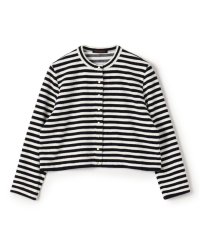 TOMORROWLAND collection/パイルボーダー クルーネックカーディガン/508181572