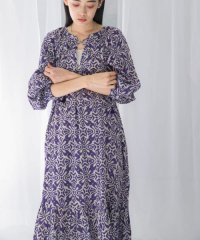 URBAN RESEARCH ROSSO/sara mallika　COTTON LUREX RIPPLE PRINT DRESS/508181663