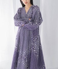 URBAN RESEARCH ROSSO/sara mallika　COTTON LUREX SCARF PRINT DRESS/508181664