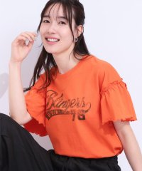 SHOO・LA・RUE Cutie Blonde/【洗える/S－LL】プリントアソート お袖フリルTシャツ/508181695