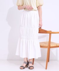 SHOO・LA・RUE Cutie Blonde/【S－LL】コーデが華やかに シャーリングデザインスカート/508181698