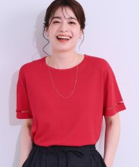 SHOO・LA・RUE　DRESKIP/【UVカット/洗える】お袖シアーがヘルシーに フレアスリーブサマーニット/508181701