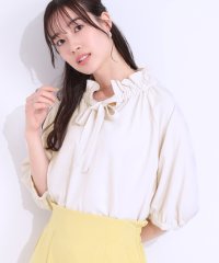 SHOO・LA・RUE　DRESKIP/シューラルー／ドレスキップ SHOO・LA・RUE/DRESKIP ひんやり フリルリボンブラウス5分袖/508181726
