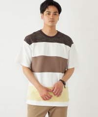 SHIPS Colors  MEN/SHIPS Colors:〈洗濯機可能〉ニット 切替 ボーダー Tシャツ/508181812