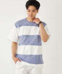 SHIPS Colors  MEN/SHIPS Colors:〈洗濯機可能〉ニット 切替 ボーダー Tシャツ/508181812