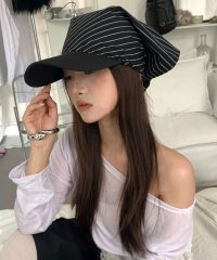 shopnikoniko/ショップニコニコ ShopNikoNiko ストライプ柄 スカーフキャップ【即納】ライブ参戦 フェスコーデ アウトドア レジャー ビーチ 海 リゾート 帽子 一/508181931
