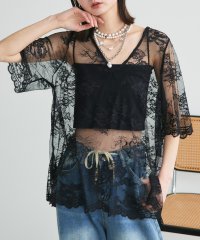 ad thie/アドティエ ad thie 【2025SS新作】Vネックレースオーバーブラウス/508181978
