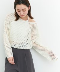 ad thie/アドティエ ad thie 【2025SS新作】ショート丈透かし編みニットプルオーバー/508181986