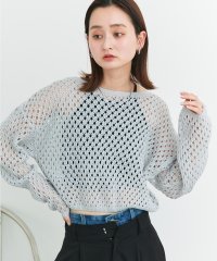 ad thie/アドティエ ad thie 【2025SS新作】ショート丈透かし編みニットプルオーバー/508181986