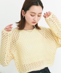 ad thie/アドティエ ad thie 【2025SS新作】ショート丈透かし編みニットプルオーバー/508181986