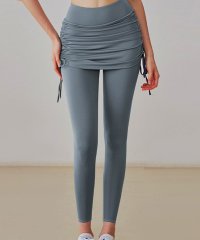 TeddyShop/テディショップ Teddyshop レディース くしゅっとギャザーのリボンスカート付きハイウエストフィットネスレギンス/508182027