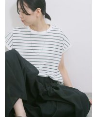 Samansa Mos2 blue/【USAコットン】アソートフレンチスリーブT/508182038
