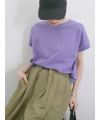 Samansa Mos2 blue/【USAコットン】アソートフレンチスリーブT/508182038