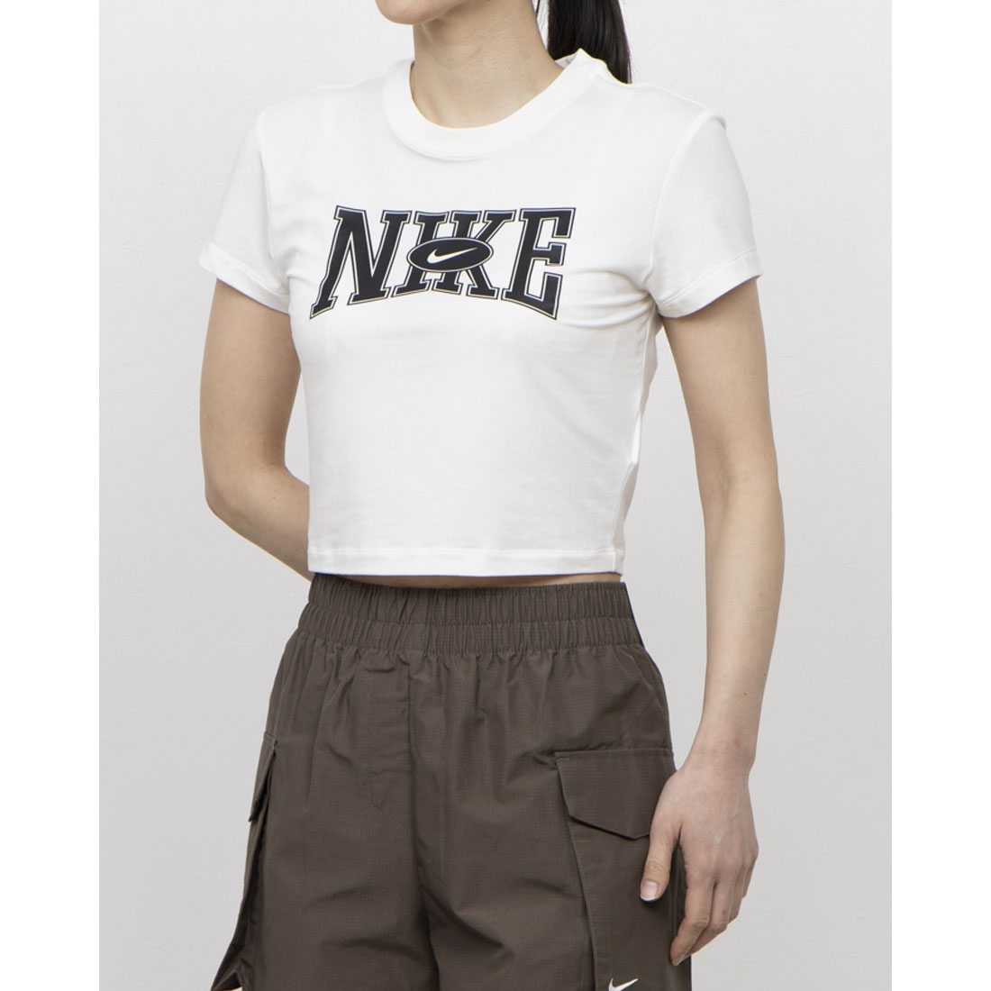 NIKE レディース クロップド Tシャツ HQ1710-133 ホワイト NIKE AS W NSW SLIM CROP TEE STREET SAIL（ナイキ ウィメンズ