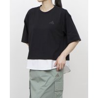 adidas/アディダス adidas レディース 半袖Tシャツ W LUX CA レイヤードTシャツ KA1018/508182149