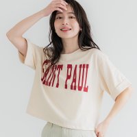 coca/コカ coca クロップド丈ロールアッププリントTシャツ/508182234