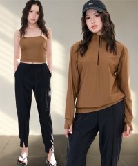 OSYAREVO/オシャレボ OSYAREVO 【ネット限定】【紫外線カット率99.9％以上】ハーフジップ ラッシュガード 付き 体型カバー キャミビキニ 水着 セットアップ 4/508182247