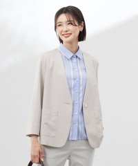 J.PRESS LADIES（LARGE SIZE）/【洗える】ストレッチ ノーカラー ジャケット/508182539