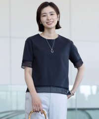 J.PRESS LADIES/【洗える】スムースジャージー レース カットソー/508182541