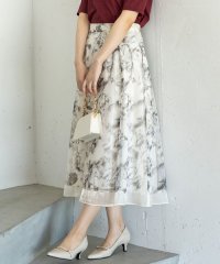 anySiS/【WEB・一部店舗限定】ハッチングフラワープリント スカート/508182553