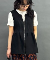 NICOLE white/ペプラムニットベスト/508148969