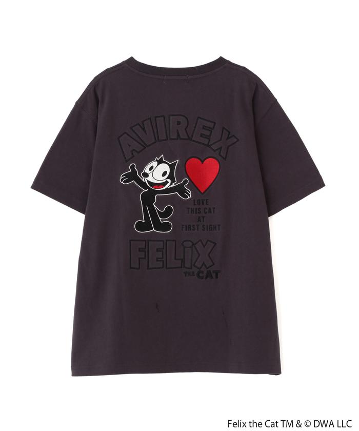 AVIREX ブラック Tシャツ Felix the Cat AVIREX × FELIX》