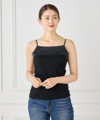 INED/《大きいサイズ》スビンMIXコットンサテン切り替えキャミソール《スビン綿MIX天竺/A－GIRL’S 》/508182848