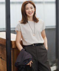 NIJYUSANKU（LARGE SIZE）/【汗じみ防止/速乾性】フレンチスリーブ  IT Tシャツ/508183435