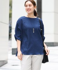 eur3/【大きいサイズ】エンボスドットブラウス/508184098