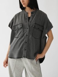 LASUD/ラシュッド LASUD オーバーダイデニムライクシャツ/508184151