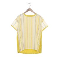 BRODIAEA/ブローディア BRODIAEA ミラクルウェーブ マルチカラーストライプ切り替え半袖Tシャツ/508184370