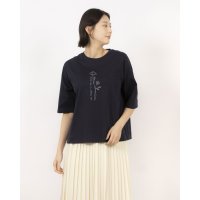 EGLANTINE/エグランティーヌ EGLANTINE バイオスムースフラワープリント5分袖Tシャツ/508184373