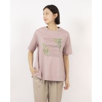 EGLANTINE/エグランティーヌ EGLANTINE バイオスムース プリント箔ロゴ半袖Tシャツ/508184374