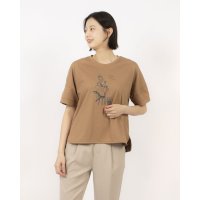 BRODIAEA/ブローディア BRODIAEA ツルサラコットンシリーズ イラストプリント半袖Tシャツ/508184379