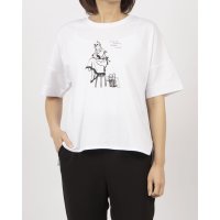 BRODIAEA/ブローディア BRODIAEA ツルサラコットンシリーズ イラストプリント半袖Tシャツ/508184379