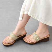 ITALIAN SHOEMAKERS/イタリアンシューメーカーズ ITALIAN SHOEMAKERS ビッグバックルウェッジヒールサンダル/508184465
